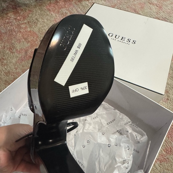 GUESS Women's Black Platform Heels - Picture 4 of 5